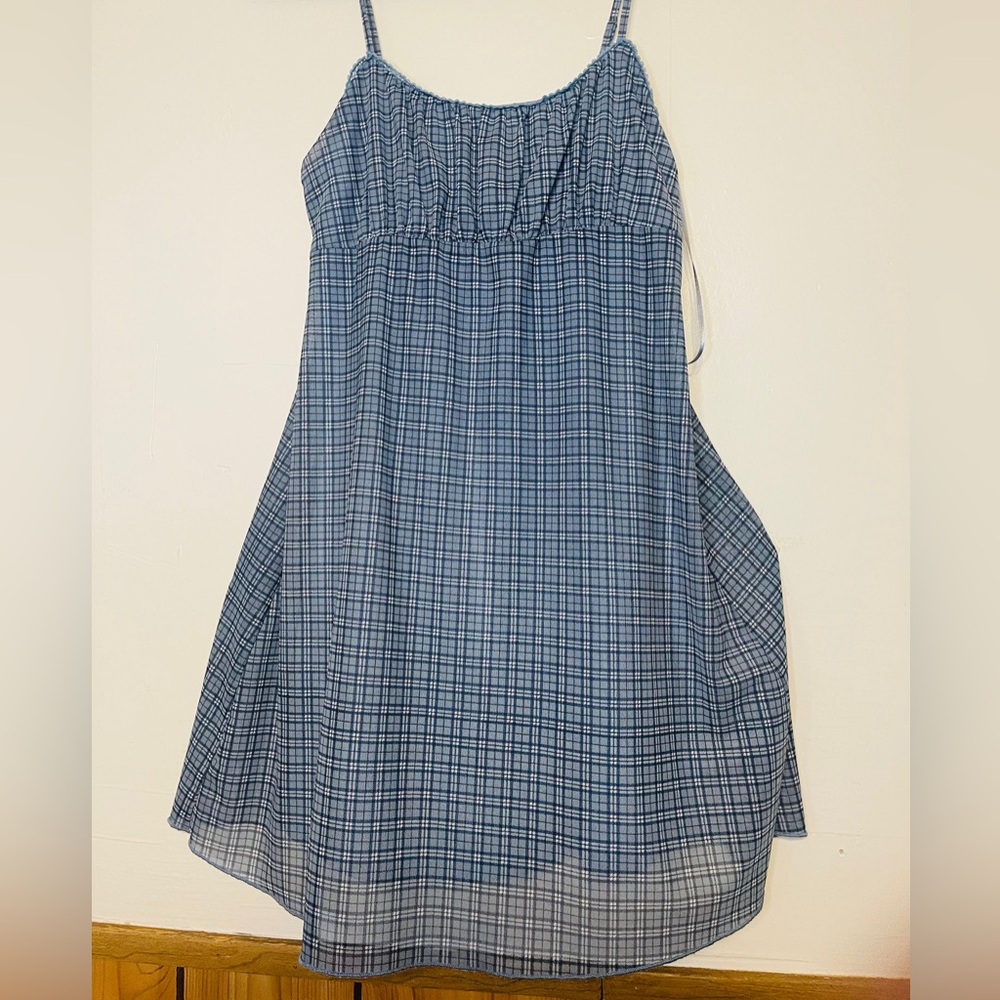 Aeropostale Blue Checkered Mini Dress